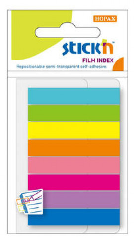 Papírszerek Zakładki indeksujące samoprzylepne  8 kolorów neon - 8x8x45mm 