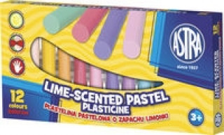 Artykuły papiernicze Plastelina 12 kolorów pastelowa o zapachu limonki 