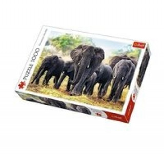 Hra/Hračka Puzzle Afrykańskie słonie 1000 