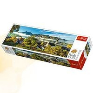 Hra/Hračka Puzzle 1000 Panorama Nad jeziorem Schliersee 