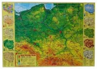 Carte Podkład oklejany na biurko Polska fizyczna 