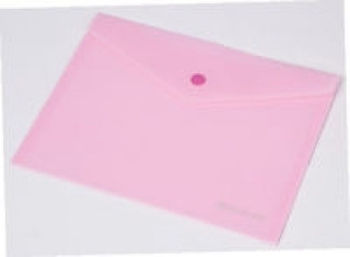 Book Focus koperta A5 przezroczysta kolorowa c4534 różowa 