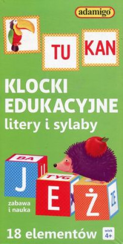 Game/Toy Klocki edukacyjnelitery i sylaby 18 elementów 