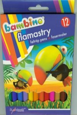 Articole de papetărie Flamastry Bambino 12 kolorów 
