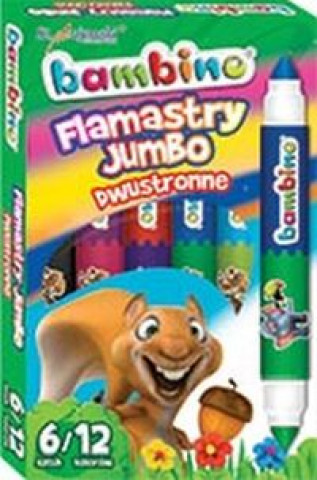 Stationery items Flamastry dwustronne Jumbo BAMBINO 12 kolorów 