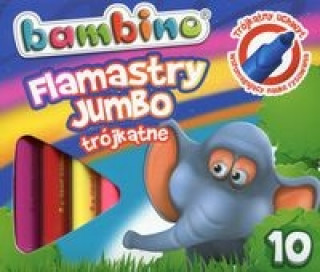 Papírenské zboží Flamastry trójkątne Jumbo BAMBINO 10 kolorów 
