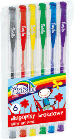 Stationery items Długopisy żelowe Fiorello z brokatem 6 kolorów 
