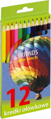 Articole de papetărie Kredki ołówkowe sześciokątne 12 kolorów 