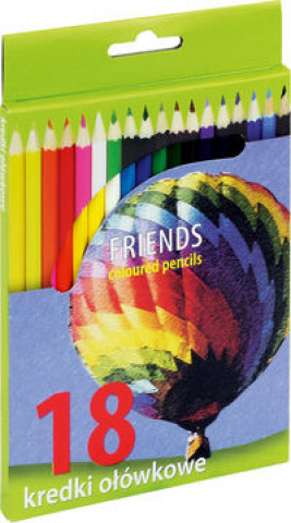 Könyv Kredki ołówkowe sześciokątne 18 kolorów 