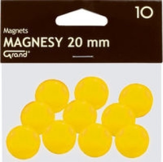 Carte Magnesy 20 mm żółty 10 sztuk 