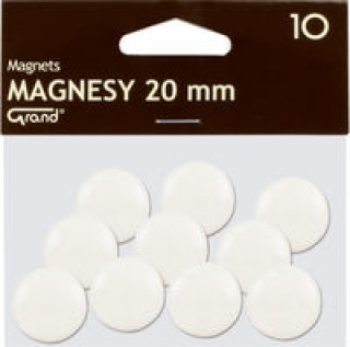 Carte Magnesy 20 mm białe 10 sztuk 