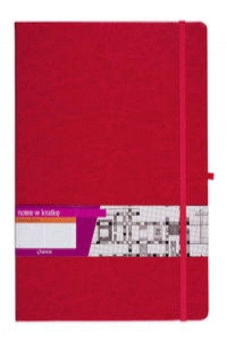 Könyv Notes A4 z gumką Formalizm kratka czerwony 