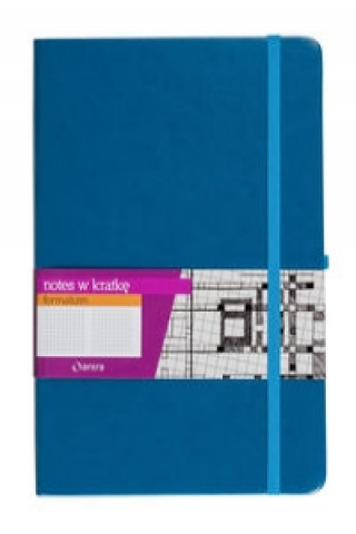Könyv Notes A5 z gumką Formalizm kratka niebieski 