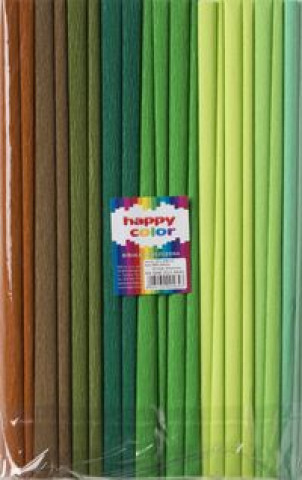Book Bibuła marszczona Happy Color  tonacja zielona 