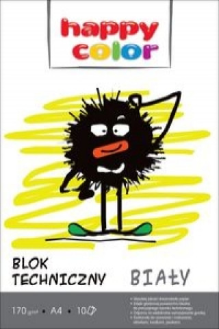 Könyv Blok techniczny A4 10 kartek Happy Color 