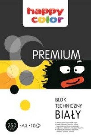Könyv Blok techniczny Premium biały A3 10 arkuszy 10 sztuk 
