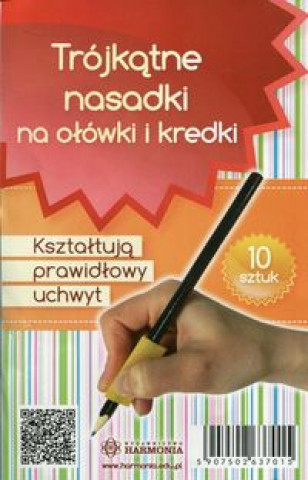 Hanganyagok Trójkątne nasadki na ołówki i kredki 10 sztuk 