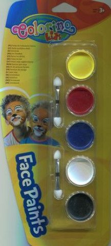 Papírenské zboží Farby do malowania twarzy Colorino 5 kolorów 