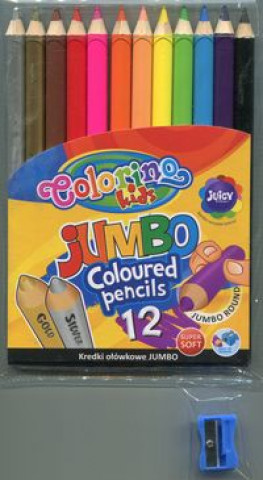 Könyv Kredki ołówkowe Colorino okrągłe Jumbo 12 kolorów + temperówka 