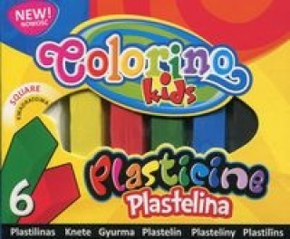 Artykuły papiernicze Plastelina kwadratowa Colorino Kids 6 kolorów 
