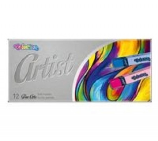 Papírszerek Artist suché pastely, čtyřhranné, 12 barev 
