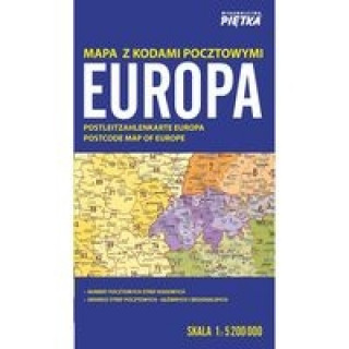 Kniha Europa Mapa z kodami pocztowymi 1:5 200 000 