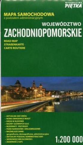 Könyv Województwo zachodniopomorskie mapa samochodowa z podziałem administracyjnym 1:200 00 