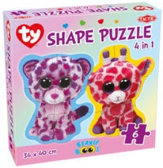 Joc / Jucărie Puzzle Beanie Boos Shape Puzzle 4 w 1 