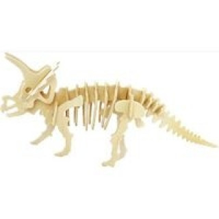 Joc / Jucărie Puzzle drewniane 3D Triceratops 
