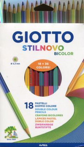 Papírszerek Giotto Kredki dwustronne 18 sztuk 