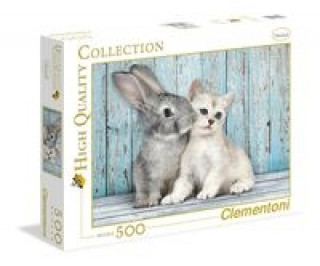 Hra/Hračka Clementoni Puzzle Kočka a králík 500 dílků 