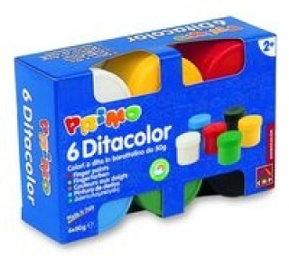 Artykuły papiernicze Farby do malowania palcami Primo 6 kolorów 50 g 