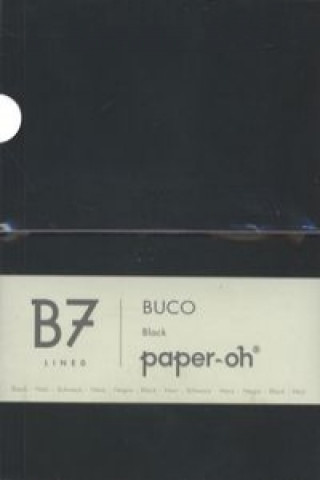 Papírenské zboží Notatnik B7 Paper-oh Buco Black w linie 