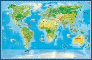Carte Mapa dwustronna Świata Młodego Odkrywcy 