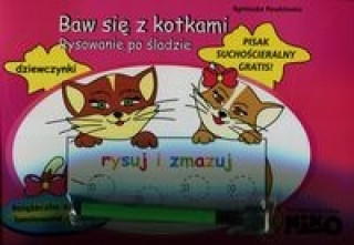 Carte Baw się z kotkami Rysowanie po śladzie Paszkiewicz Agneiszka