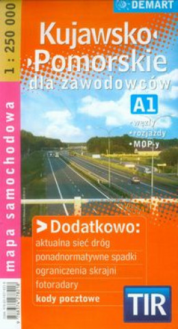 Book Kujawsko-pomorskie dla zawodowców TIR mapa samochodowa 1:250 000 