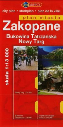 Tiskovina Zakopane Bukowina Tatrzańska Nowy Targ plan miasta 