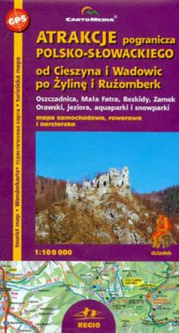 Nyomtatványok Atrakcje pogranicza Polsko-Słowackiego  1:100 000 