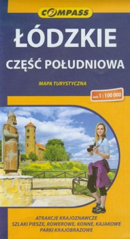 Kniha Łódzkie część południowa mapa turystyczna 1:100 000 