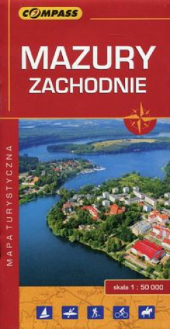 Book Mazury Zachodnie mapa turystyczna 1:50 000 