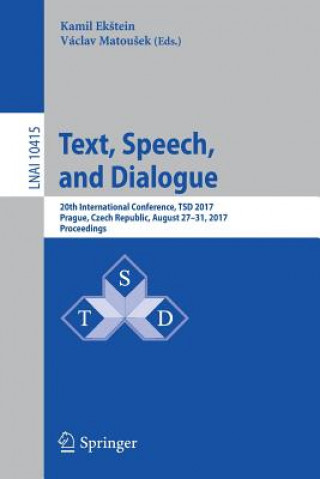 Könyv Text, Speech, and Dialogue Kamil EkStein