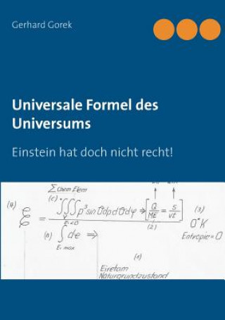 Carte Universale Formel des Universums Gerhard Gorek