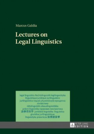 Könyv Lectures on Legal Linguistics Marcus Galdia