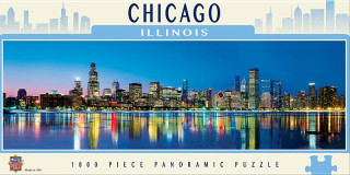 Книга Chicago 1000pc Panoramic Masterpieces Puzzle Co