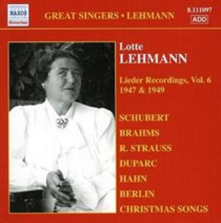 Аудио Lieder Recordings Vol.6 Lotte Lehmann