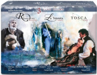 Videoclip Rigoletto in Mantua / La Traviata in Paris / Tosca in Rome, 4 DVDs Giuseppe Verdi