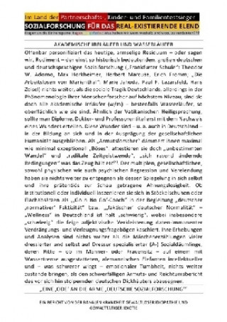 Carte "SOZIALFORSCHUNG" FÜR DAS REAL-EXISTIERENDE ELEND - Im Land der Partnerschafts-, Kinder- und Familientestsieger Helmut Hansch