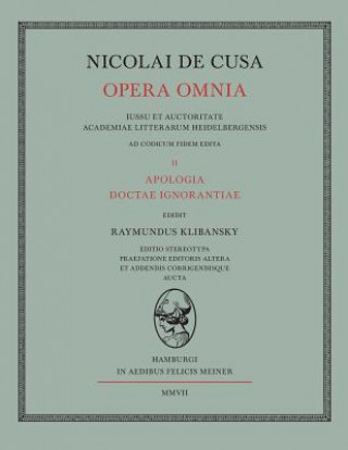 Kniha Nicolai de Cusa Opera omnia Nikolaus Von Kues