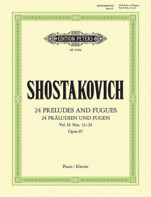 Kniha 24 PRELUDES & FUGUES OP 87 VOL 2 DIMITR SHOSTAKOVICH