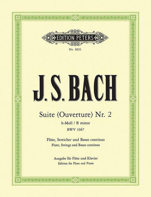 Kniha SUITE OVERTURE NO 2 B MINOR BWV 1067 JOHANN SEBASTI BACH